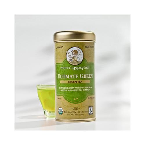 Zhena's Gypsy Tea Ultimate Organic Green Tea - Case Of 6 - 22 Bags