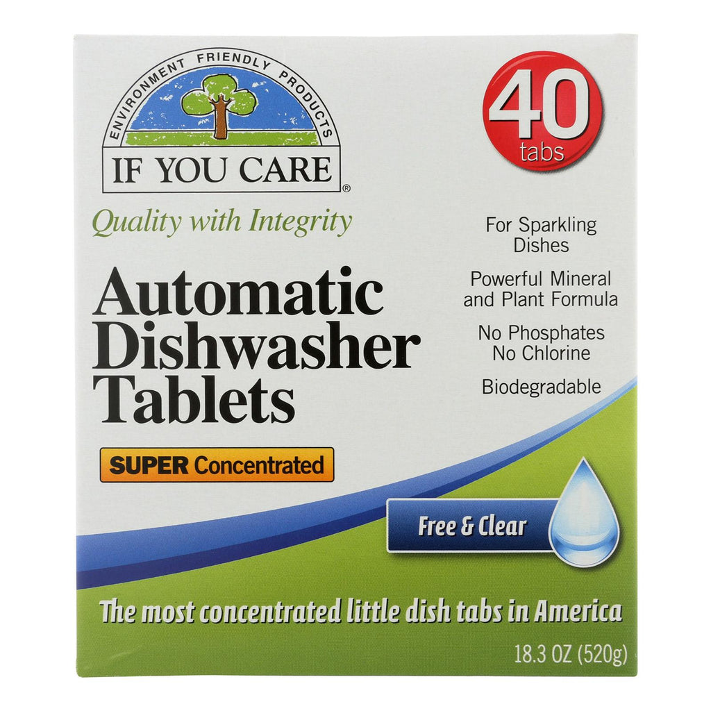 If You Care Automatic Dishwasher Tabs - 40 Count - Case Of 8