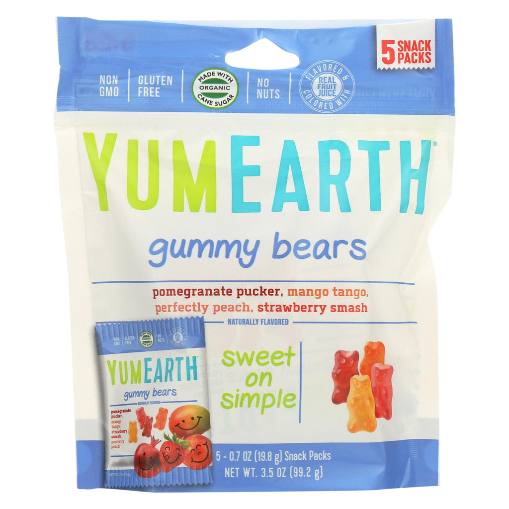 Yumearth Organics Organic Gummy Bear - Snack - Case Of 12 - 0.7 Oz.