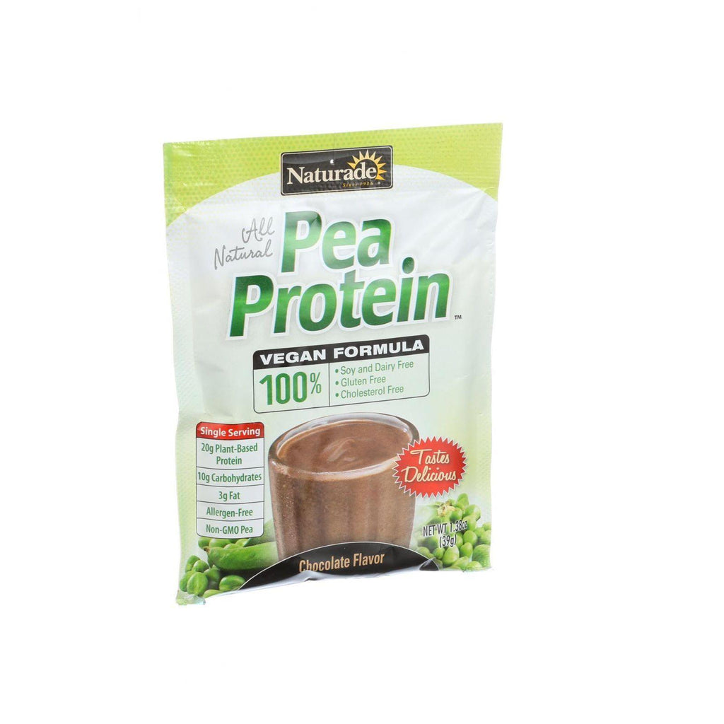 Naturade Pea Protein - Chocolate - Single Serving - 1.38 Oz - Case Of 12