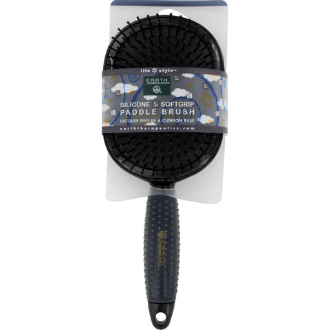 Earth Therapeutics Hair Brush - Paddle - Silicon - Black - 1 Count