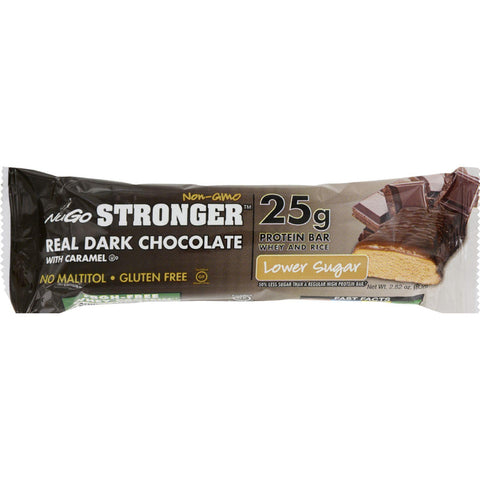 Nugo Nutrition Bar - Stronger Real Dark Chocolate - 2.82 Oz - Case Of 12