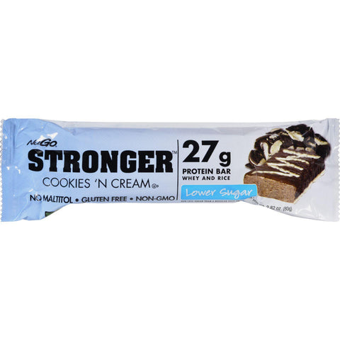 Nugo Nutrition Bar - Stronger Cookies N Cream - 2.82 Oz - Case Of 12