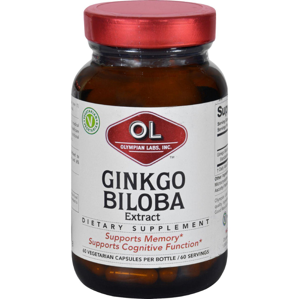 Olympian Labs Ginkgo Biloba Extract - 60 Mg - 60 Vegetarian Capsules