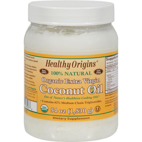 Healthy Origins Coconut Oil - Organic Extra Virgin - 54 Oz