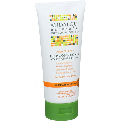 Andalou Naturals Conditioner - Ultimate Moisture Deep - Argan Oil Plus - 6 Oz
