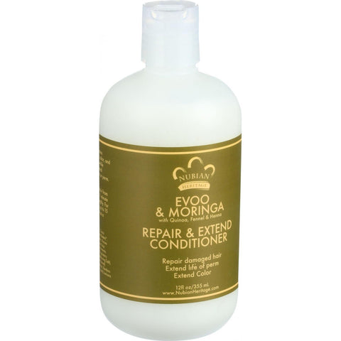 Nubian Heritage Conditioner - Evoo And Moringa - Repair And Extend - 12 Oz