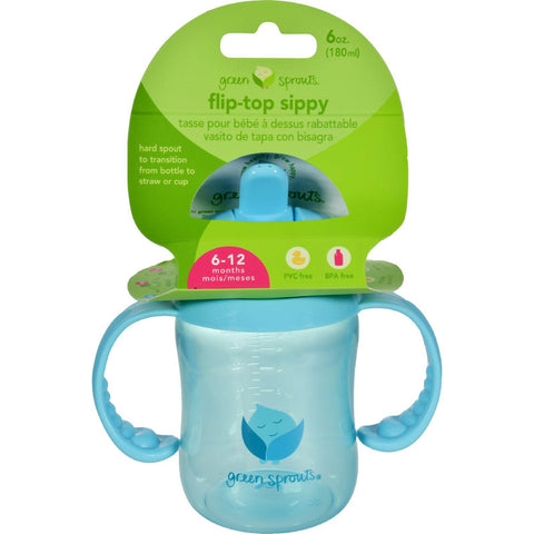 Green Sprouts Sippy Cup - Flip Top Aqua - 1 Ct