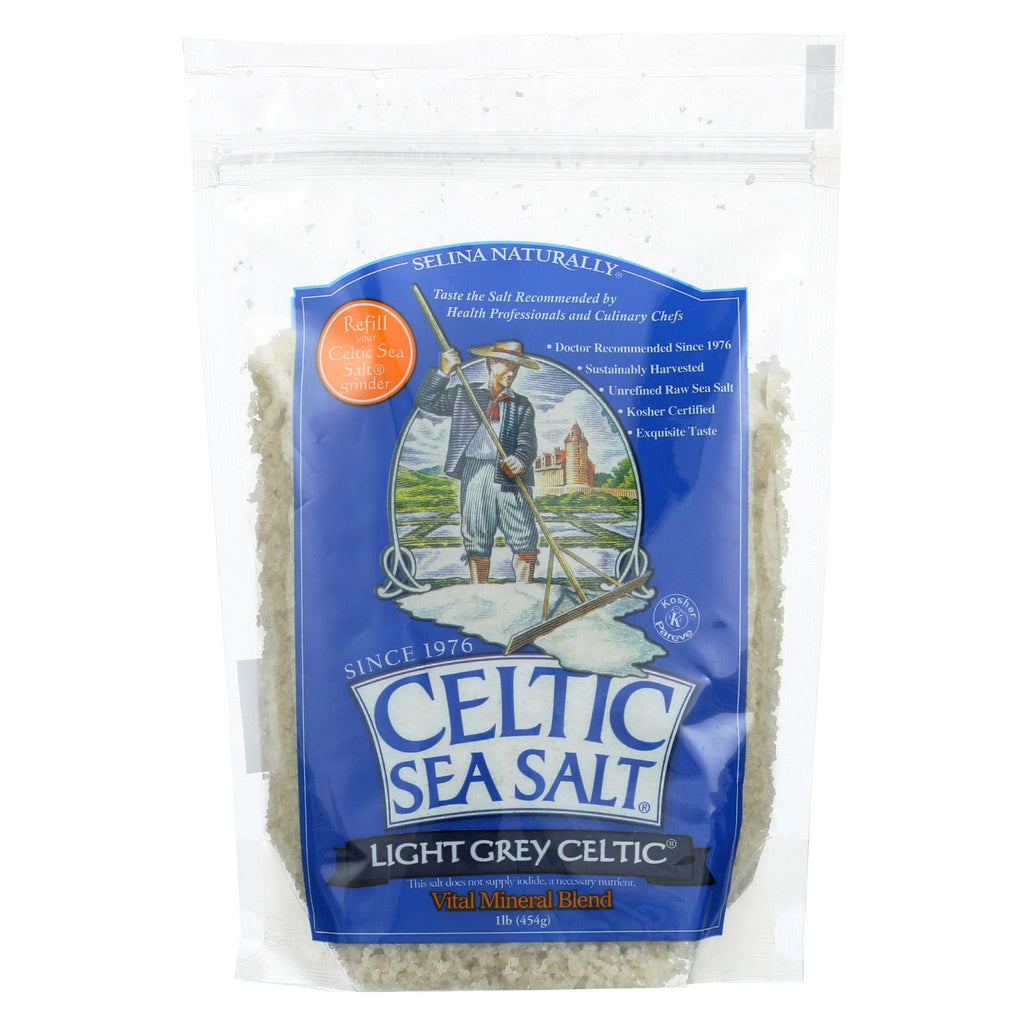 Celtic Sea Salt Reseal Bag - Light Grey - Case Of 6 - 1 Lb.