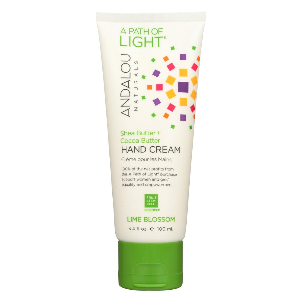 Andalou Naturals Hand Cream - A Force Of Nature Shea Butter Plus Coconut Water - Lime Blossom - 3.4 Oz