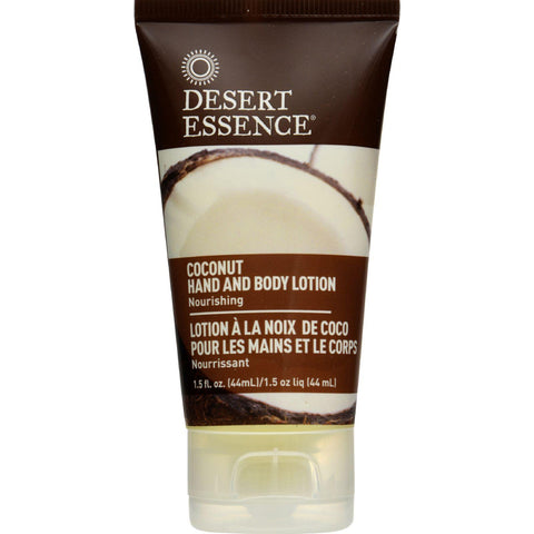 Desert Essence Hand And Body Lotion - Coconut - Travel Sz - 1.5 Oz - 1 Case