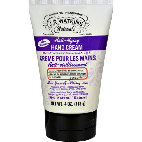 J.r. Watkins Hand Cream - Anti Aging - 4 Oz