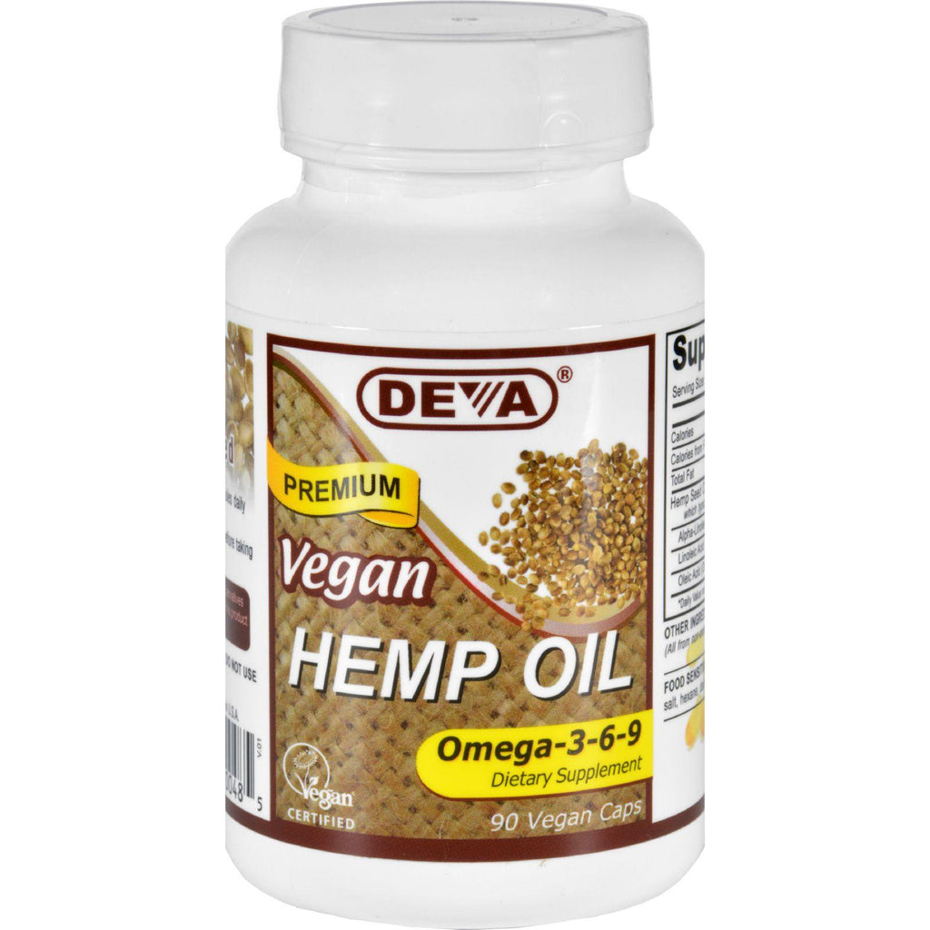 Devan Vegan Vitamins Hemp Oil - Omega 3 6 9 - Vegan - 90 Vegan Capsules