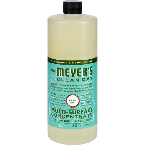 Mrs. Meyer's Multi Surface Concentrate - Basil - 32 Fl Oz - Case Of 6