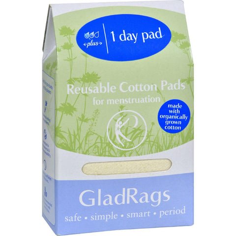 Gladrags Day Pad - Plus - Cotton - Organic - Natural - 1 Count