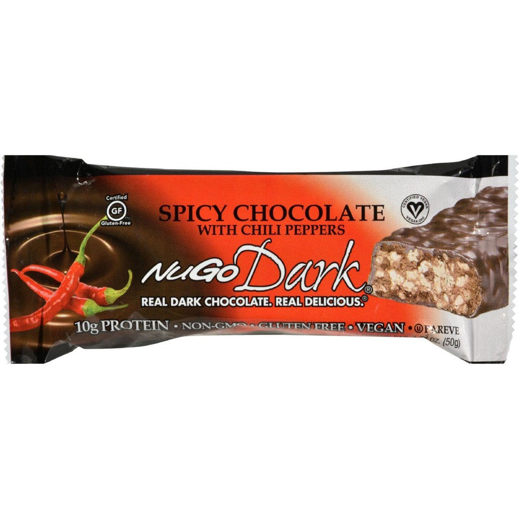 Nugo Nutrition Bar - Nugo Dark - Spicy Chocolate - 1.76 Oz - 1 Case