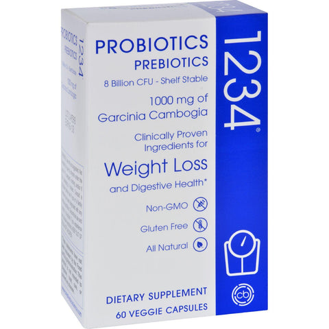 Creative Bioscience Probiotics 1234 - Prebiotics - 60 Vegetarian Capsules