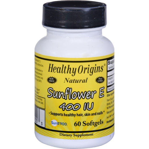 Healthy Origins Sunflower Vitamin E - 400 Iu - 60 Softgels