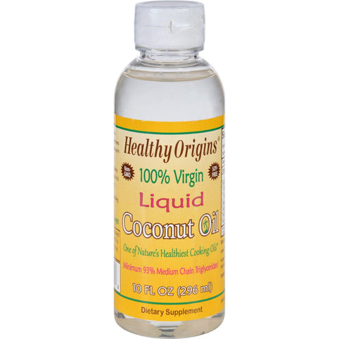 Healthy Origins Coconut Oil - Liquid - 100 Percent Virgin - 10 Oz