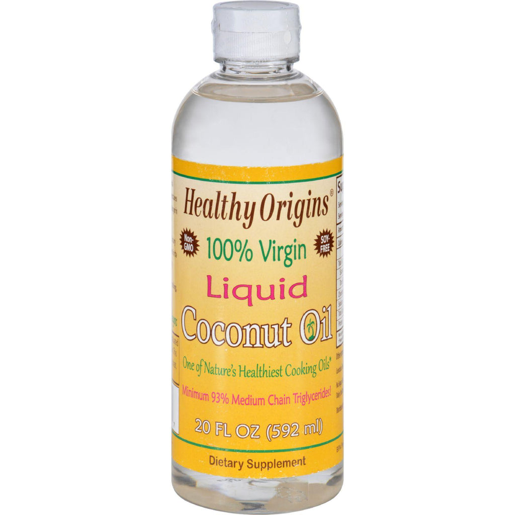 Healthy Origins Coconut Oil - Liquid - 100 Percent Virgin - 20 Oz