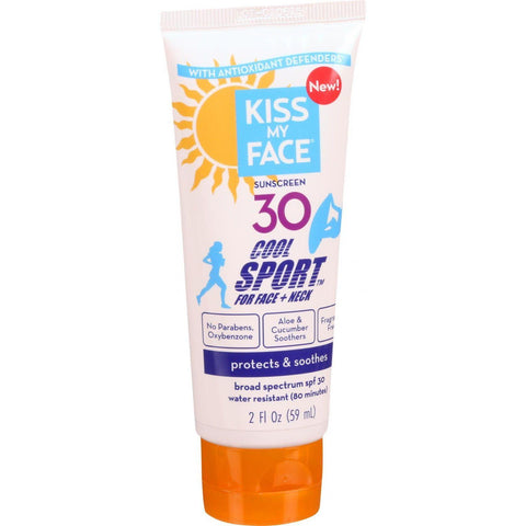 Kiss My Face Sunscreen - Facial - Cool Sport - Spf 30 - 2 Oz