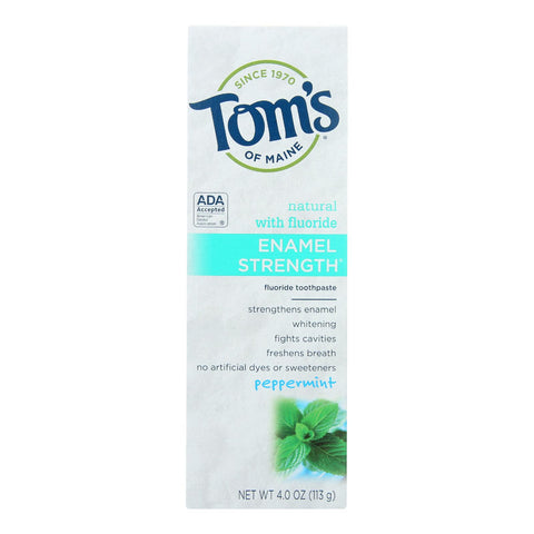 Toms Of Maine Toothpaste - Enamel Strength - Peppermint - 4 Oz - Case Of 6