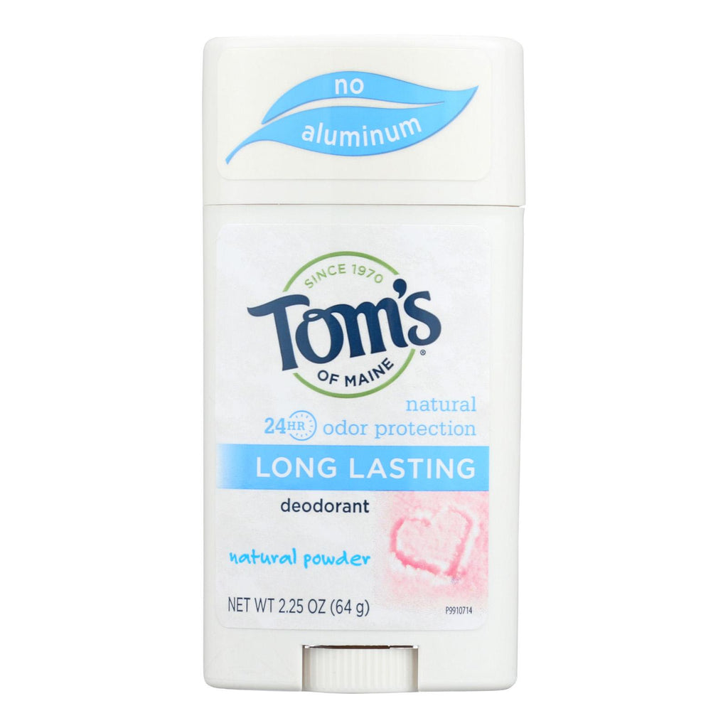 Tom's Of Maine Deodorant - Long Lasting - Stick - Natural Powder - 2.25 Oz - Case Of 6