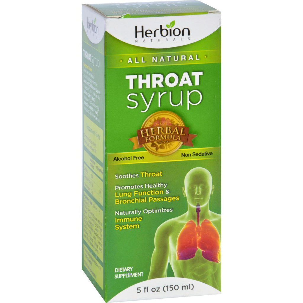 Herbion Naturals Throat Syrup - All Natural - 5 Oz