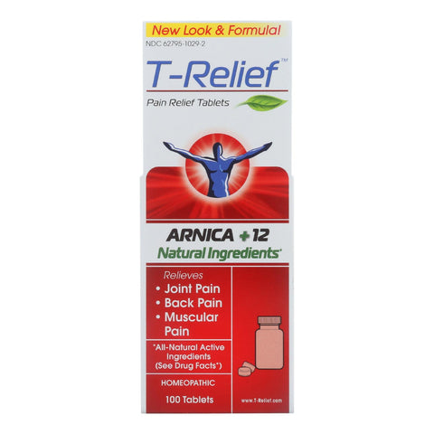T-relief Pain Relief Tablets - Arnica Plus 12 Natural Ingredients - 100 Tablets