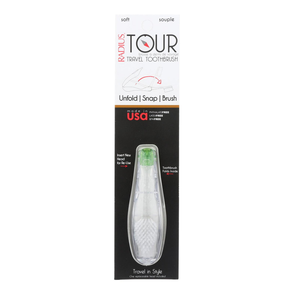 Radius Toothbrush - Tour Travel - Soft - 6 Count