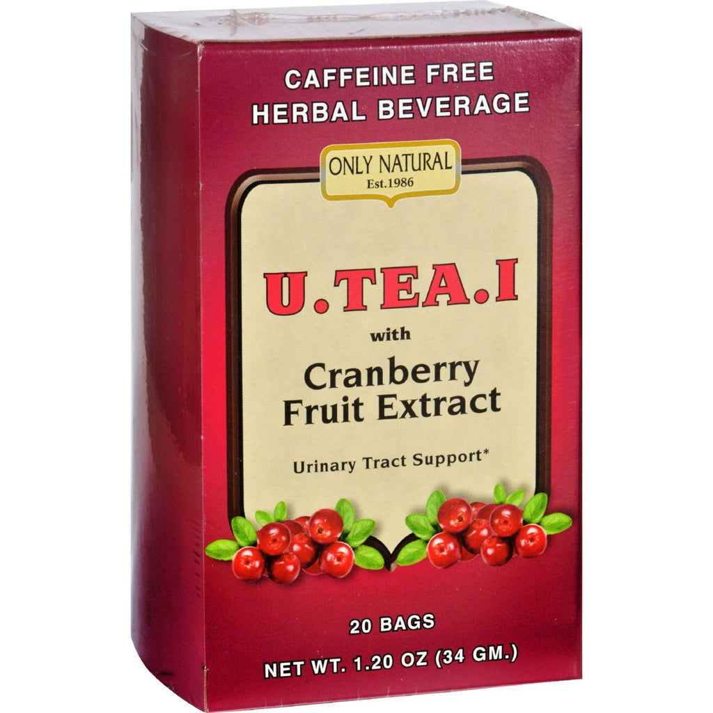 Only Natural Tea - Urinary Tract Support - U-tea-i - With Cranberry Fruit Extract - 20 Bags