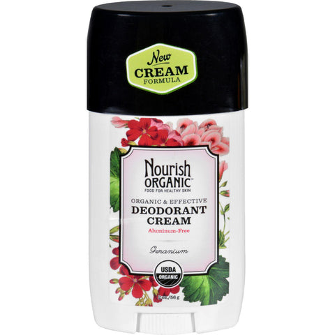 Nourish Organic Deodorant - Cream - Organic - Geranium - 2 Oz