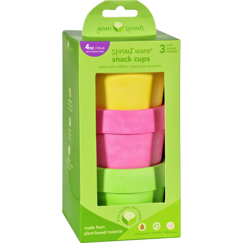 Green Sprouts Snack Cups - Sprout Ware - 6 Months Plus - Pink Assorted - 3 Pack