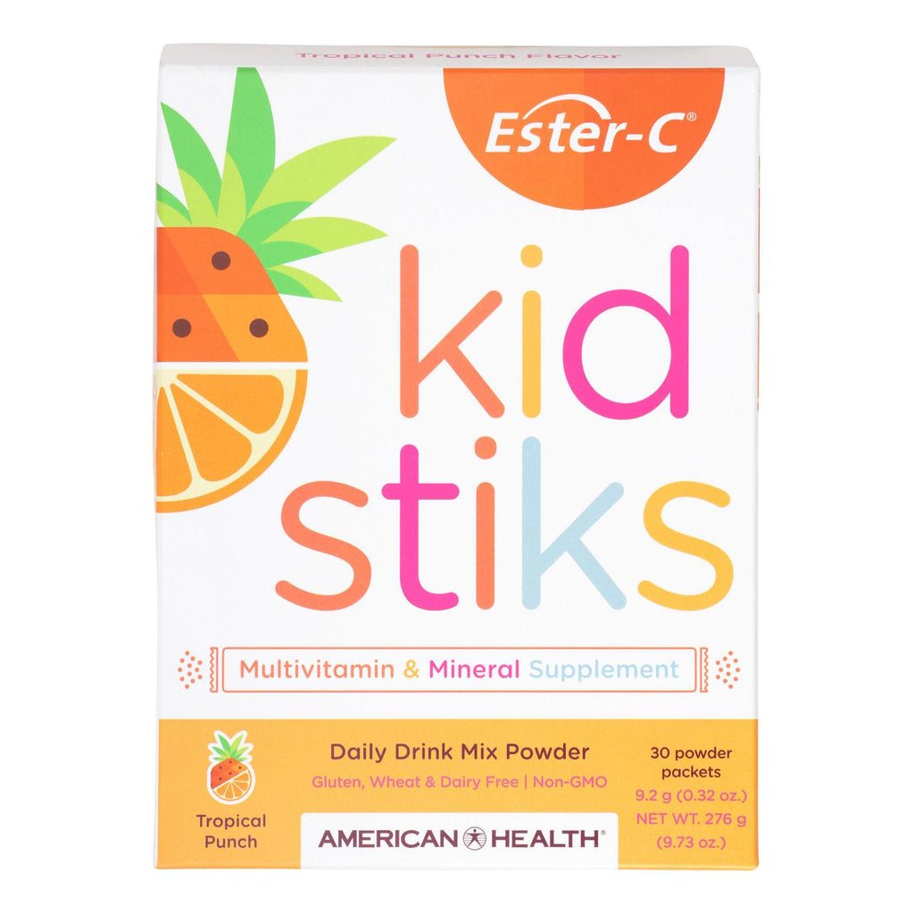 American Health Ester-c - Kid Stiks - Tropical Punch - 30 Packets