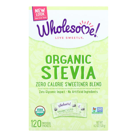 Wholesome Sweeteners Stevia - Organic - 120 Packets - Case Of 6
