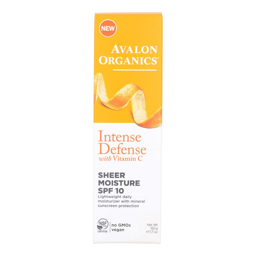 Avalon Intense Defense Sheer Moisture - Spf 10 - Case Of 1 - 1.75 Oz.