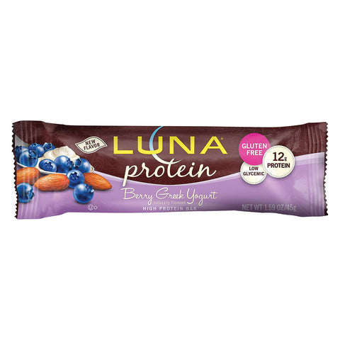 Luna Protein Bar - Berry Greek Yogurt - 1.59 Oz - Case Of 12