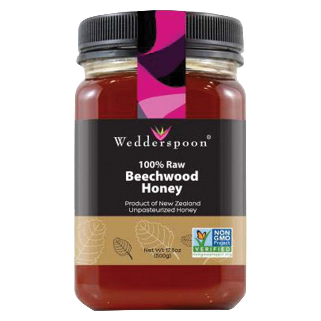 Wedderspoon Honey - Beechwood - 100 Percent Raw - 17.6 Oz