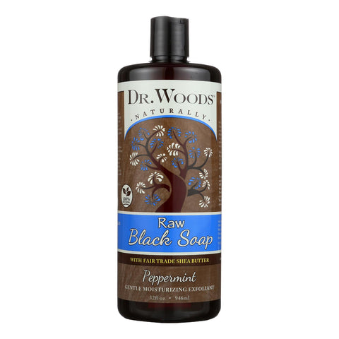 Dr. Woods Naturals Black Soap - Shea Vision - Peppermint - 32 Oz