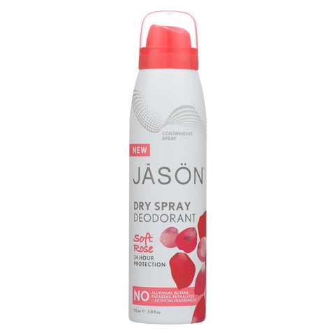 Jason Natural Products Spray Soft Deodorant - Rose - Case Of 1 - 3.8 Oz.