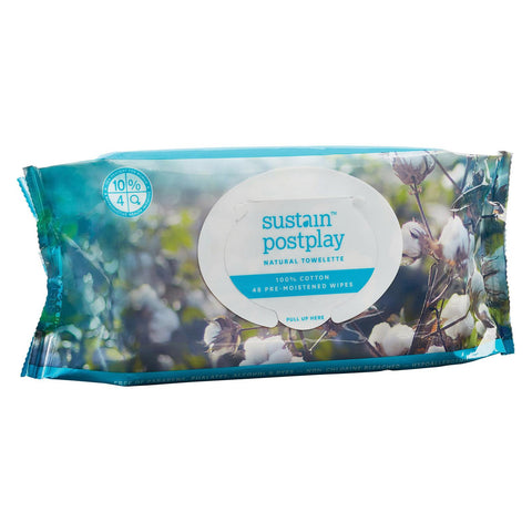 Sustain Post Play Wipes - 48 Count