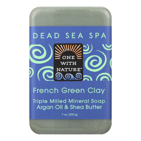One With Nature French Clay Soap - French Green - Case Of 6 - 7 Oz.