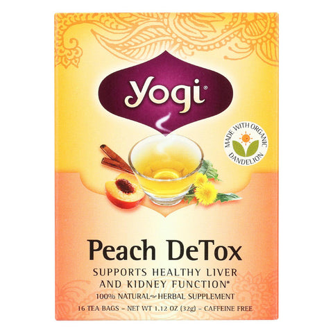 Yogi Detox - Peach - Case Of 6 - 16 Bags
