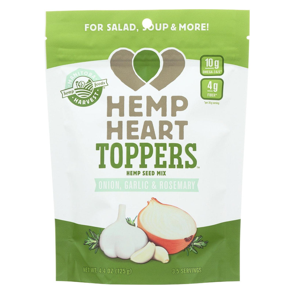 Manitoba Harvest Hemp Heart Toppers - Onion - Garlic & Rosemary - Case Of 12 - 4.4 Oz