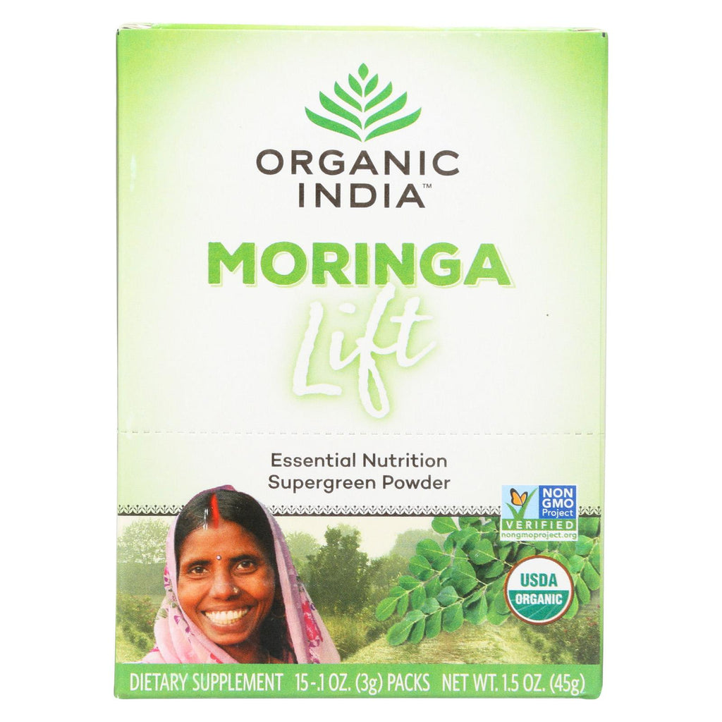 Organic India Lift Box - Moringa - 15 Count