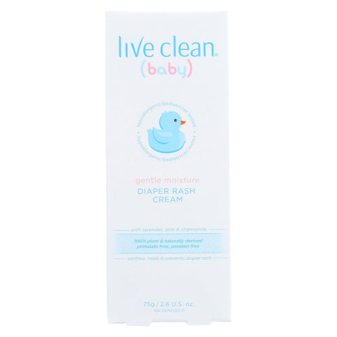 Live Clean Cream - Diaper Rash - Gentle - 2.6 Oz