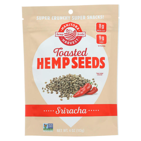Manitoba Harvest Toasted Hemp Seeds - Sriricha - Case Of 12 - 4 Oz