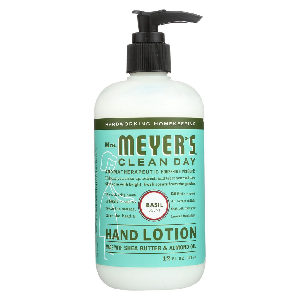 Mrs.meyers Clean Day Hand Lotion - Basil - Case Of 6 - 12 Fl Oz
