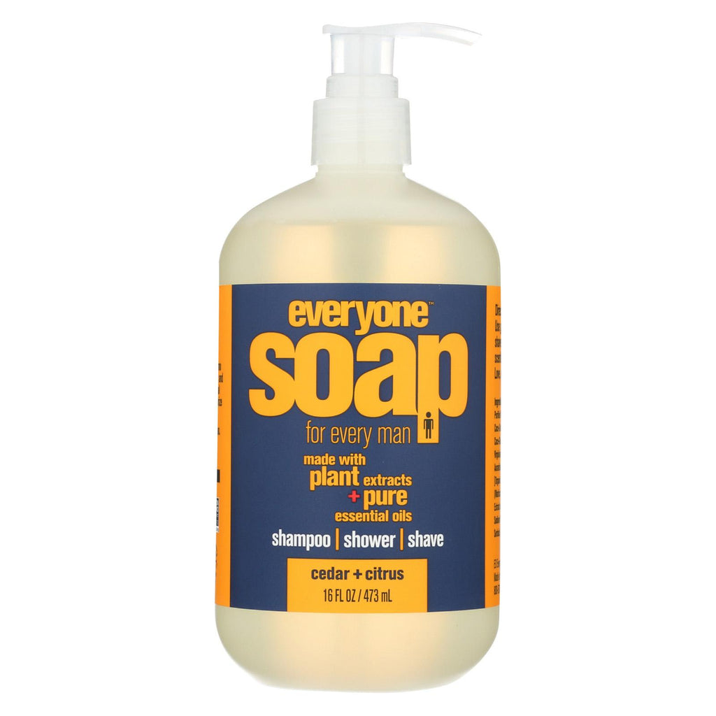 Everyone Soap - 3 In 1 - Men - Citrus - Cedar - 16 Fl Oz