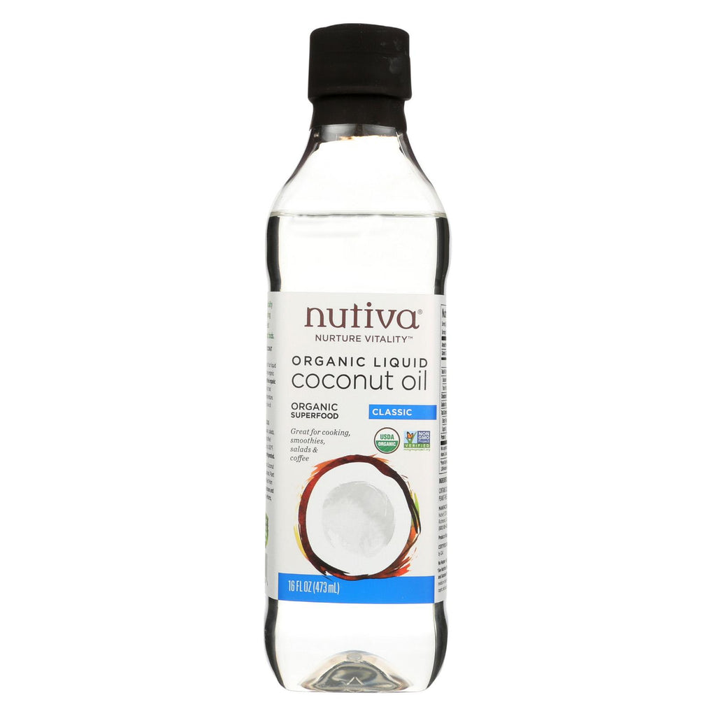 Nutiva Oil - Organic - Liquid Coconut - Case Of 6 - 16 Fl Oz